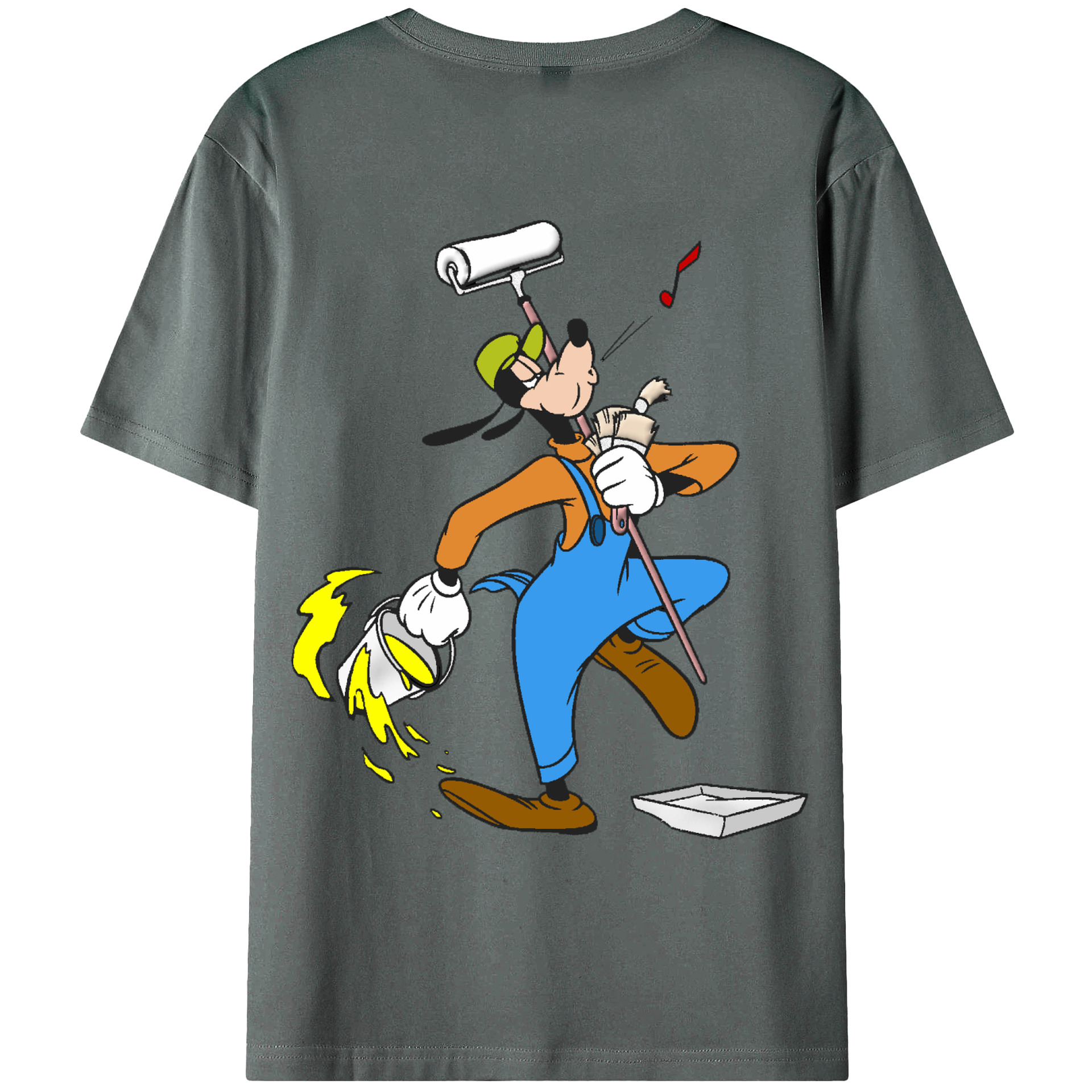 ミッキーマウス Mickey Mouse 綿100％ メンズ半袖Tシャツ（バックプリント） 通気性
